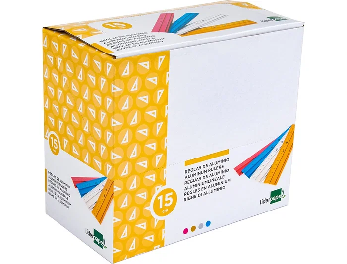 Liderpapel Regla 15 cm Aluminio Colores Surtidos Liderpapel Regla 15 cm Aluminio Colores Surtidos