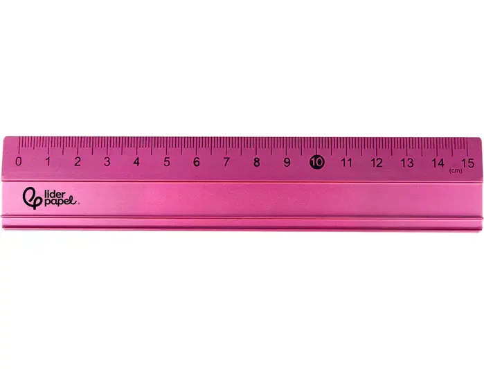 Liderpapel Regla de 15 cm de Aluminio Colores Surtidos