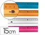 Liderpapel Regla 15 cm Aluminio Colores Surtidos