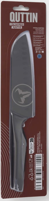 Quttin Cuchillo Santoku 17 cm Black Edition con Albahaca (8 Unidades)