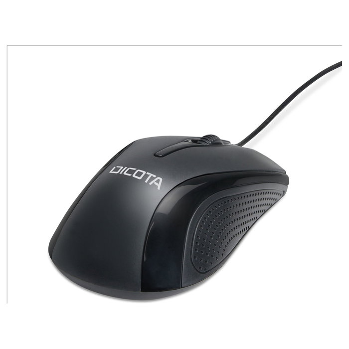 DICOTA D32011 Ratón USB Tipo A, 1200 DPI, Ambidextro, Negro