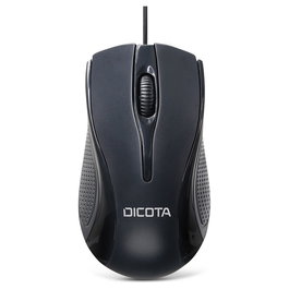 DICOTA D32011 Ratón USB Tipo A, 1200 DPI, Ambidextro, Negro