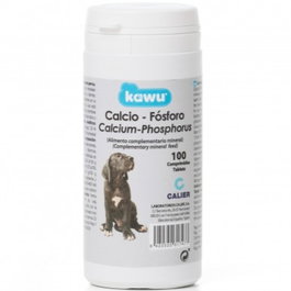 Calier Kawu Calcio Fósforo 100 Comprimidos para Mascotas