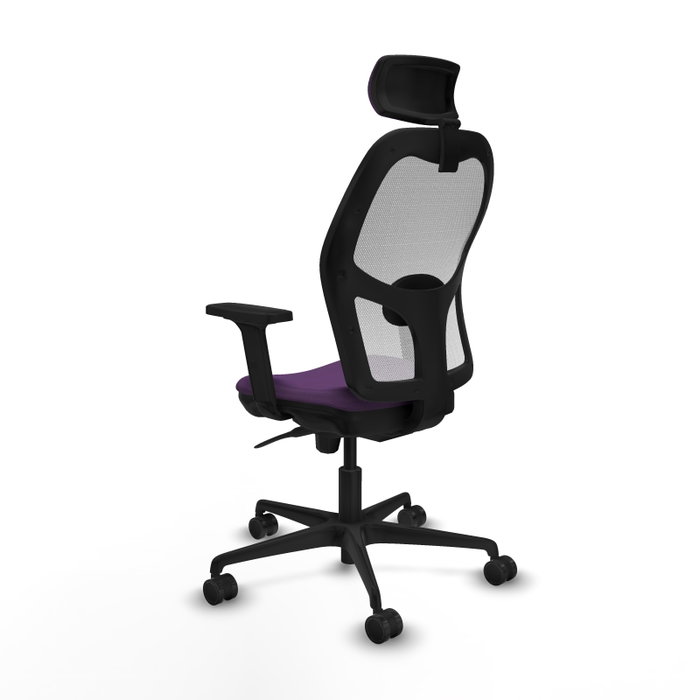 PIQUERAS Y CRESPO Silla de oficina Jorquera con mecanismo Sincro, Tela Morada y Malla Blanca PIQUERAS Y CRESPO Silla de oficina Jorquera con mecanismo Sincro, Tela Morada y Malla Blanca