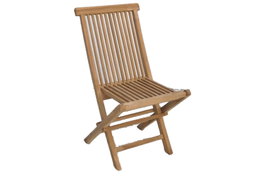 DKD Home Decor Silla Terraza Y Jardin Marron Teca Plegable 40 x 90 x 45 cm