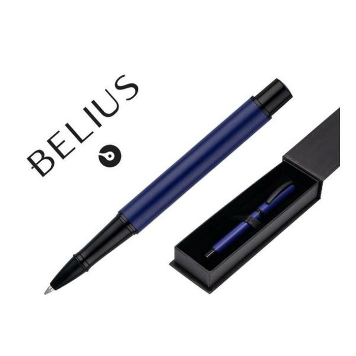 Belius Roller Turbo Aluminio Azul y Negro con Tinta Negra