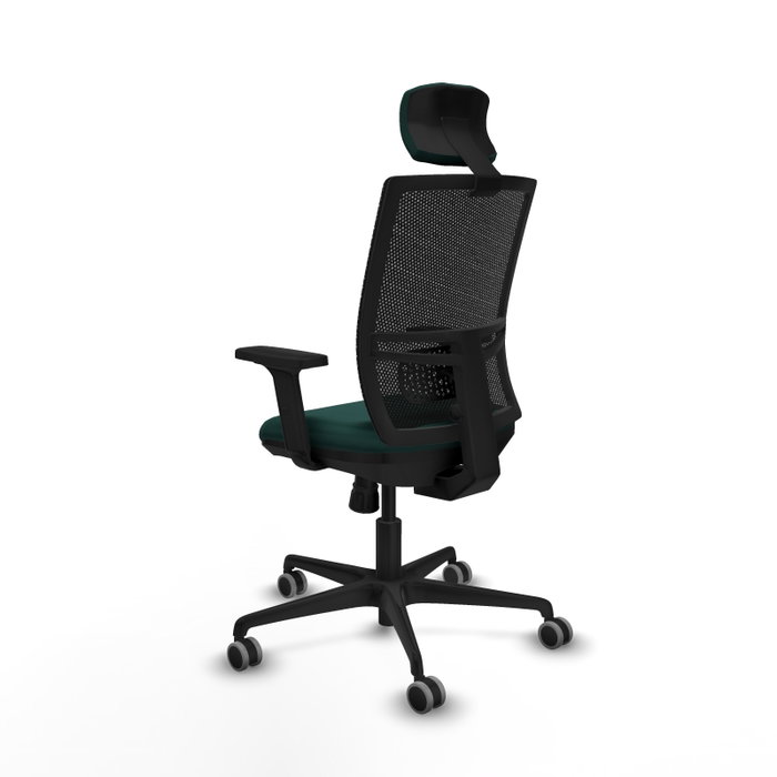 PIQUERAS Y CRESPO Silla de oficina Yunquera Verde botella con mecanismo Sincro PIQUERAS Y CRESPO Silla de oficina Yunquera Verde botella con mecanismo Sincro
