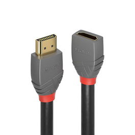 Lindy Cable de Extensión HDMI 2.0 de Alta Velocidad Anthra Line 3m, Soporta 4K UHD 4096x2160@60Hz, 18Gbps