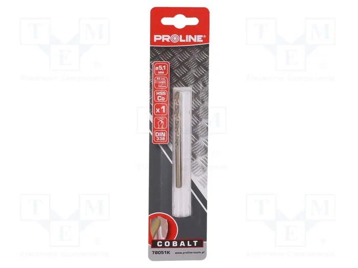 PROLINE Broca para metal de 5,1 mm HSS-Co PROLINE Broca para metal de 5,1 mm HSS-Co