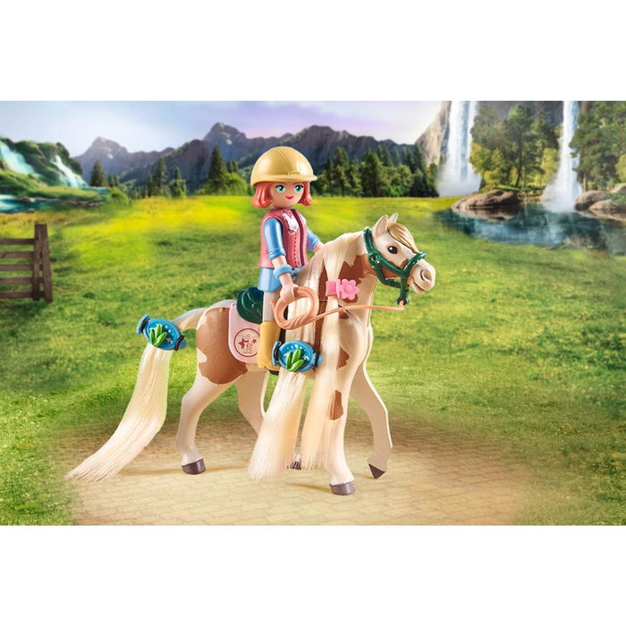 Playmobil Ellie con Caballo y Accesorios para Peinar el Pelo