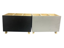 DKD Home Decor Organizador de Madera 18x7,5x12, Surtido de 2 unidades