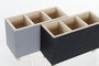 DKD Home Decor Organizador Gris Negro 7.5 x 12 x 18 cm (2 Unidades) Madera