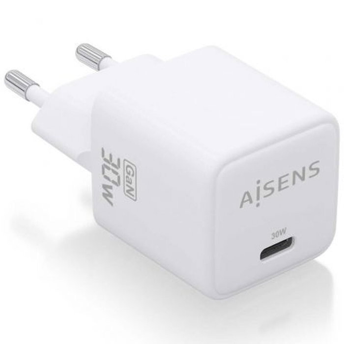 Aisens Cargador GaN 30W USB-C Blanco ASCH-30W1P035-W