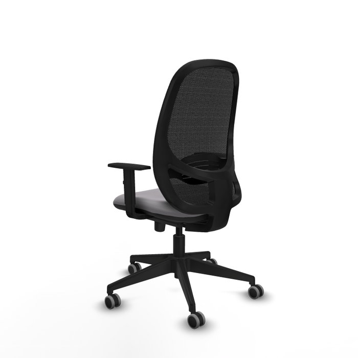 PIQUERAS Y CRESPO Silla de oficina Cilanco con mecanismo Sincro, Gris y Negro
