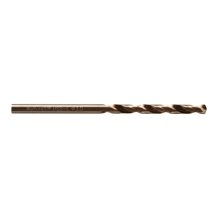 Wolfcraft Broca para Metal HSS Cobalto Rectificada - Acero Inoxidable - Diámetro 3.00 mm x Longitud 61 mm - Ángulo Punta 130° Wolfcraft Broca para Metal HSS Cobalto Rectificada - Acero Inoxidable - Diámetro 3.00 mm x Longitud 61 mm - Ángulo Punta 130°