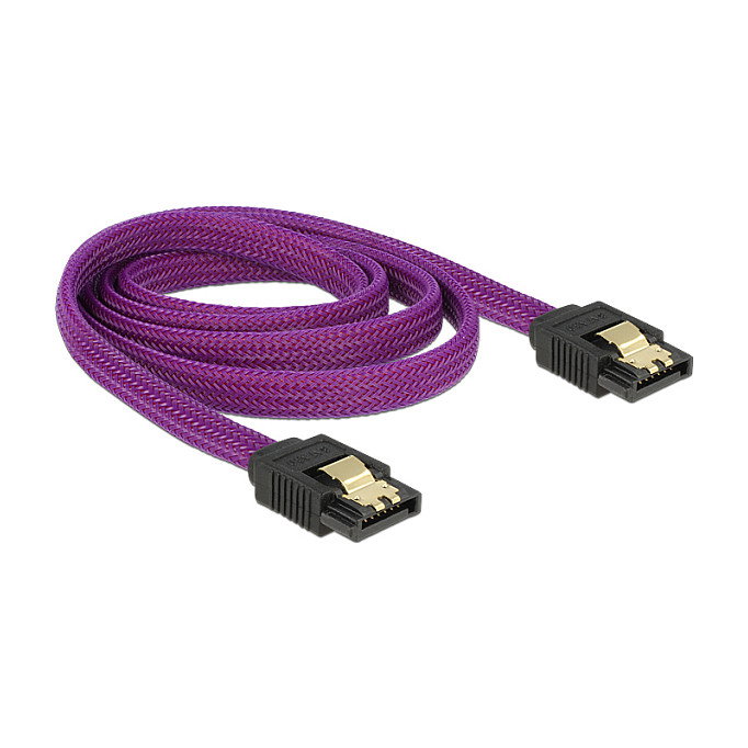 DeLOCK Cable SATA III 1 m Púrpura