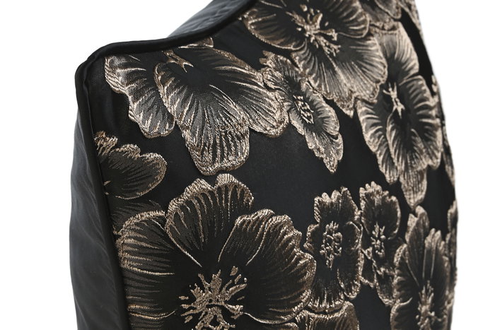 DKD Home Decor Cojín Jaquard Dorado y Negro Gold23