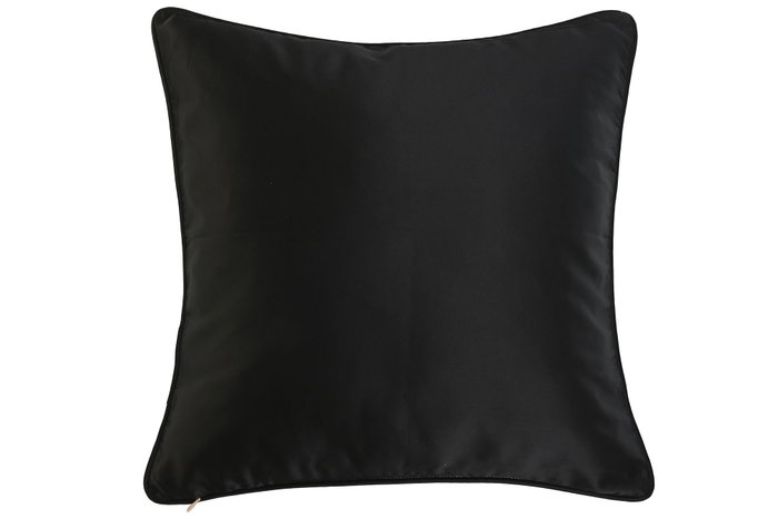 DKD Home Decor Cojín Jaquard Dorado y Negro Gold23