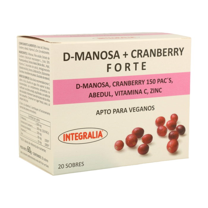Integralia D-Manosa + Cranberry Forte 20 sobres Integralia D-Manosa + Cranberry Forte 20 sobres