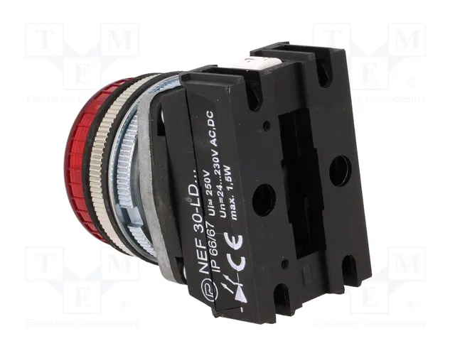 PROMET Lámpara de control LED NEF30 roja