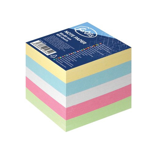 Taco Notas Forofis Sin Encolar 5 Colores Pastel 85X85 Mm 800 Hojas Taco Notas Forofis Sin Encolar 5 Colores Pastel 85X85 Mm 800 Hojas