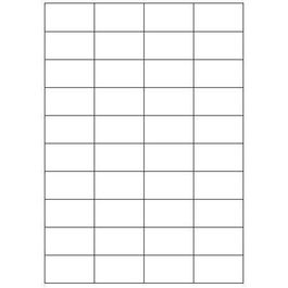 Megastar LP4MS-5230 Caja 100 Hojas Etiquetas Blancas Sin Márgenes para Láser/Inyección de Tinta/Fotocopiadoras 52x30 mm (4000 etiquetas)