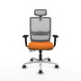 PIQUERAS Y CRESPO Silla de oficina Haches Naranja y Gris