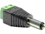 DeLOCK Adaptador de Bloque de Terminales 65487, DC 2.5 x 5.5 mm Macho a 2p, Negro y Verde
