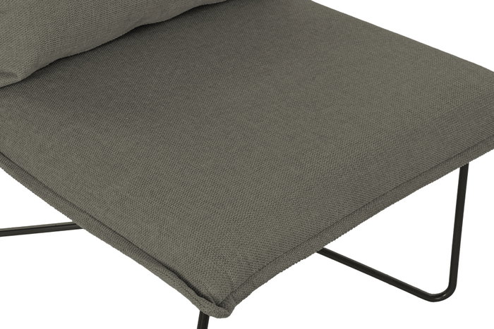 DKD Home Decor Sillon Urban Gris Negro Poliester Metal 78 x 75 x 66 cm