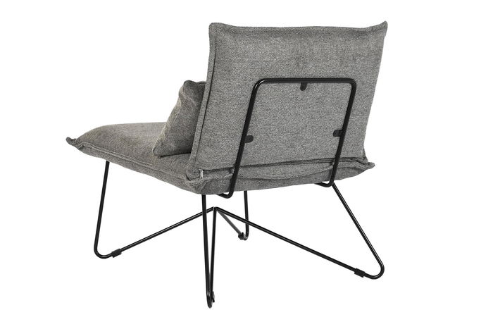 DKD Home Decor Sillon Urban Gris Negro Poliester Metal 78 x 75 x 66 cm
