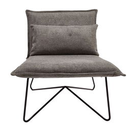 DKD Home Decor Sillon Urban Gris Negro Poliester Metal 78 x 75 x 66 cm