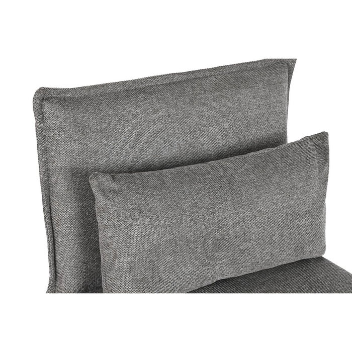 DKD Home Decor Sillón de Poliéster y Metal Gris con Cojín