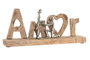DKD Home Decor Decoración Mango y Aluminio Amor Natural