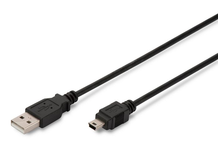 Digitus Cable Conexión USB 2.0 Tipo A - Mini B (5pin) M/M, 3.0m, Negro Digitus Cable Conexión USB 2.0 Tipo A - Mini B (5pin) M/M, 3.0m, Negro