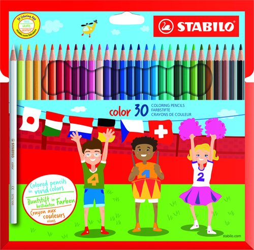 Stabilo Lápices de Colores Color Estuche de 30 (Básicos + Fluor) la SKU: B14D3QS52D