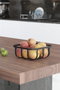 Hermia Organizador de Cocina SM038-B, Metal, Negro, 47 x 32 x 31 cm, 2 Piezas - Solución de Almacenamiento Resistente y Elegante para Utensilios y Especias