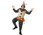 Disfraz Polichinela Adulto Unisex Tallas M y L para Hombre - Carnaval Circo Completo con Bonete, Camisa y Pantalón