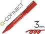 Q-connect Rotulador permanente rojo punta redonda 3 mm