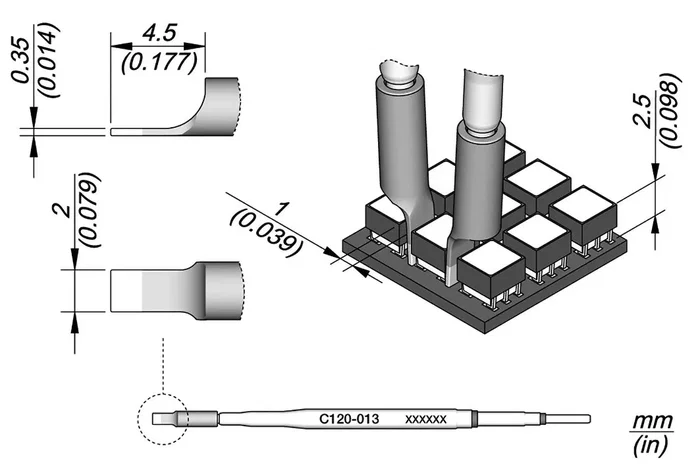 JBC TOOLS Pico especial 0,35x2mm JBC TOOLS Pico especial 0,35x2mm
