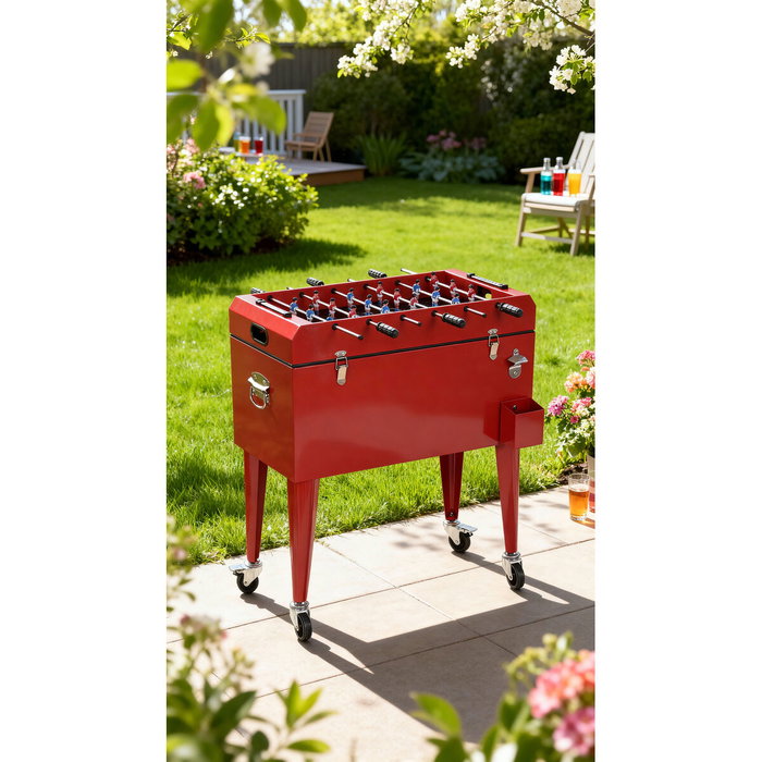 DKD Home Decor Nevera Futbolin Rojo 59 x 95 x 71 cm DKD Home Decor Nevera Futbolin Rojo 59 x 95 x 71 cm