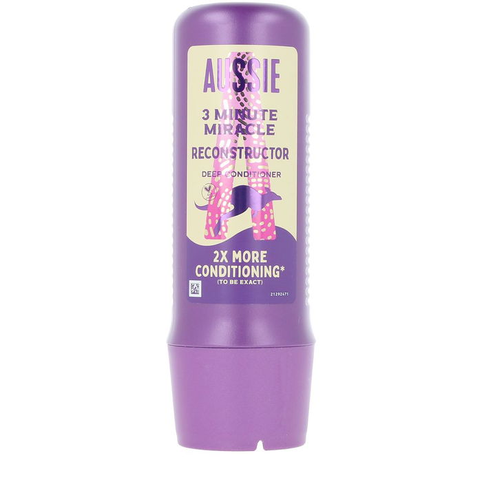 Aussie Reconstructor 3 Minutes Deep Conditioner 250 ml - Acondicionador Intensivo para Reparación y Nutrición con Aceite de Macadamia en 3 Minutos