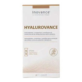 INOVANCE Hyalurovance 15 Sticks Colágeno Hidrolizado Ácido Hialurónico Vitamina C D Zinc Cúrcuma Piel Músculos Cartílagos Sabor Naranja
