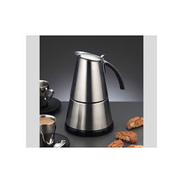 ROMMELSBACHER EKO 364/E Espressokocher, Cafetera Moka Eléctrica de Acero Inoxidable, 365 W, 4 Tazas, Apagado Automático