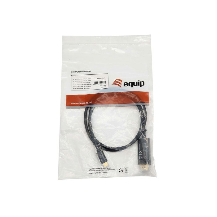 Equip Cable Adaptador USB-C a HDMI 4K/30Hz 1m Negro Equip Cable Adaptador USB-C a HDMI 4K/30Hz 1m Negro