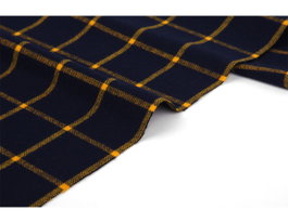 Dailylike Tela de Algodón Franela Cuadros Might Navy 1,10m x 3m