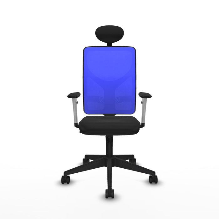PIQUERAS Y CRESPO Silla de oficina Motilla con mecanismo Sincro, Azul y Negro