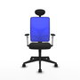 PIQUERAS Y CRESPO Silla de oficina Motilla con mecanismo Sincro, Azul y Negro