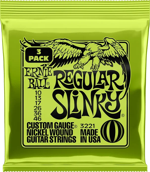 Ernie Ball Juego Eléctrica Slinky 10-46 Tripack (3)