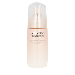 Shiseido Benefiance Wrinkle Smoothing Day Emulsion SPF20 - Crema Antiarrugas con Protección Solar, ReNeura Technology+, KOMBU-Bounce Complex, 75 ml