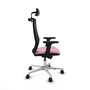 PIQUERAS Y CRESPO Silla de oficina Mardos con mecanismo Sincro/Traslack Rosa y Negro